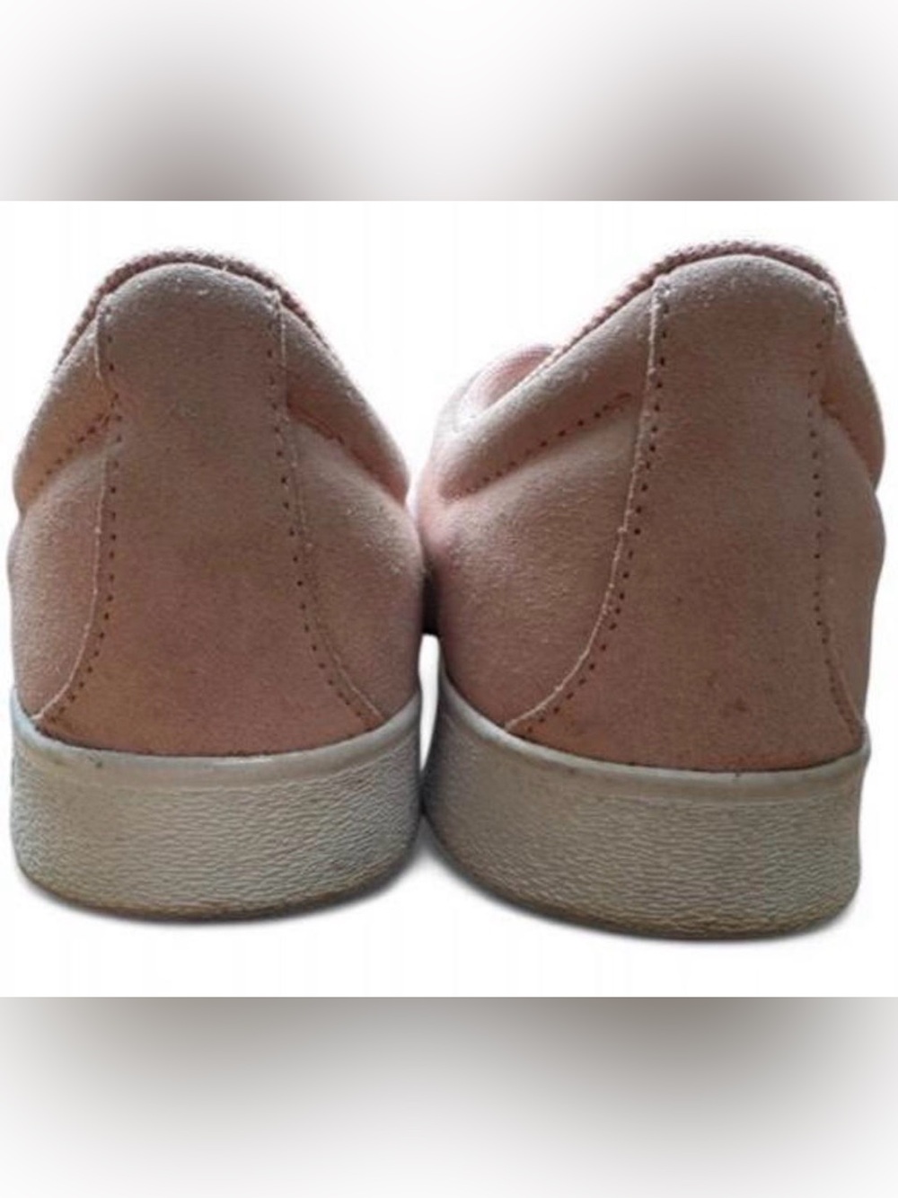 Adidas VL Court 2.0 Pink Suede Sneakers Women 7 White Stripes Retro Skate - Picture 7 of 7